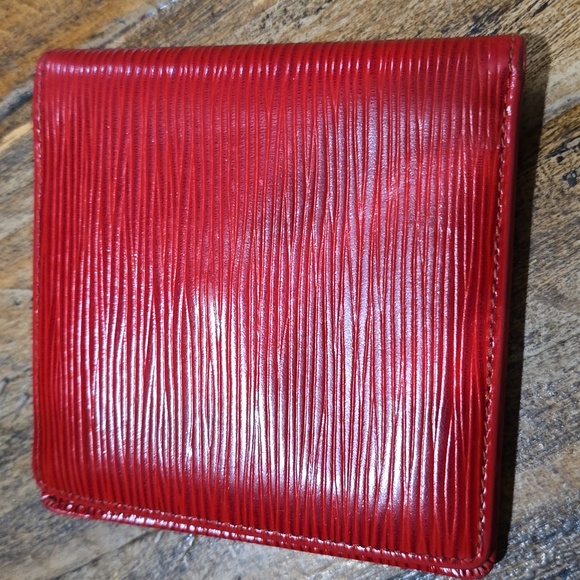 LOUIS VUITTON EMILIE  EPI LEATHER RED WALLET MEN'S - Picture 6 of 11
